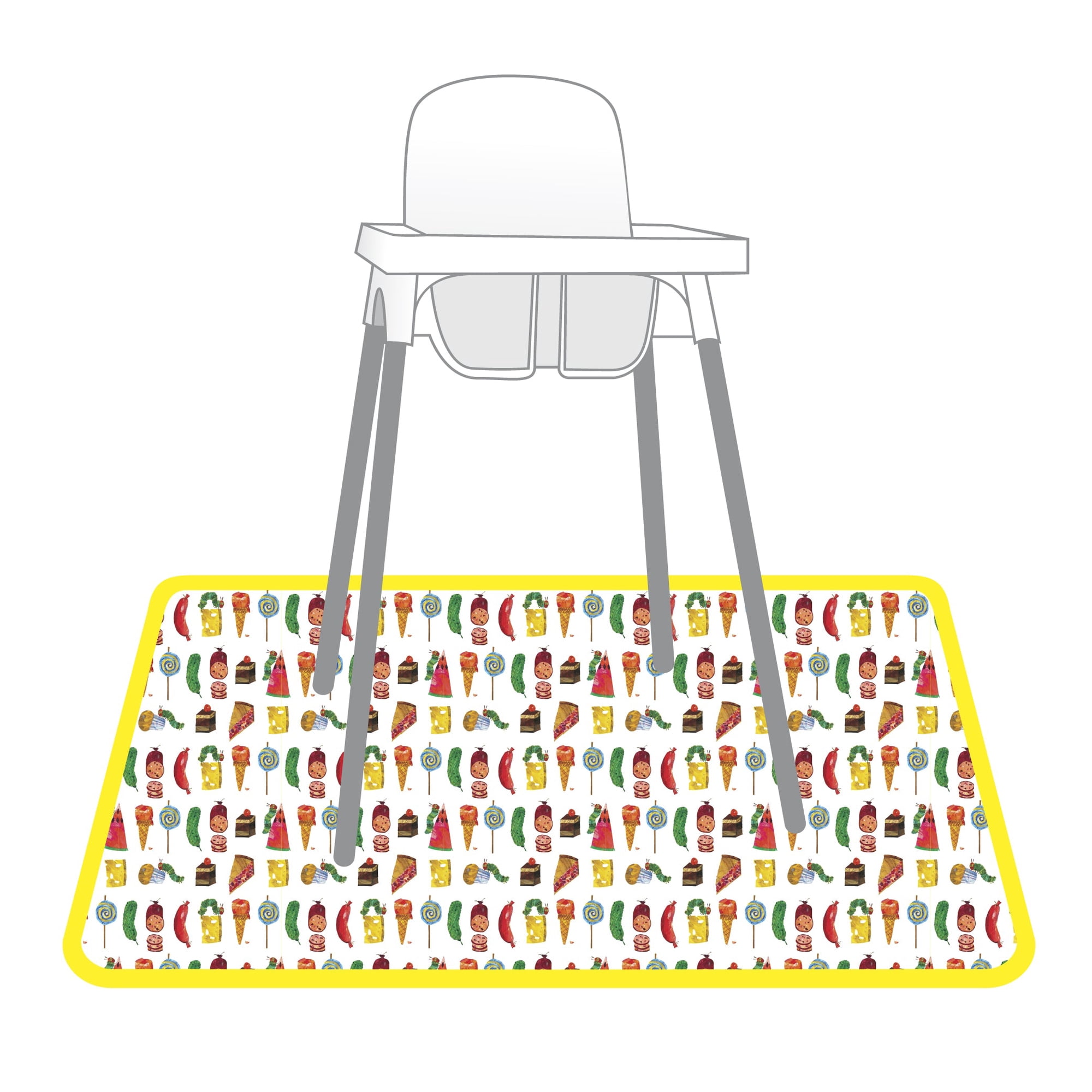 Food Parade Splash Mat - from the World Of Eric Carle - A Waterproof Catch-All for Highchair Spills and More!