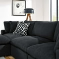 thumbnail image 5 of Modway Commix 4-Piece Down Filled Overstuffed Boucle Fabric Sectional Sofa in Black, 5 of 5