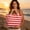 Red, variant on Kmonabie Women Striped Canvas Beach Bag Large Capacity Casual Tote Handbag Reusable Shoulder Purse, Heavy Duty Travel Shopping Daily Use, Blue