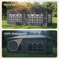 thumbnail image 2 of Asofer 10x20FT Outdoor Pop Up Canopy Tent with Removable Sidewalls, Waterproof & UV-Protection Party Tent for Backyard, Patio, Wedding,Gray, 2 of 7