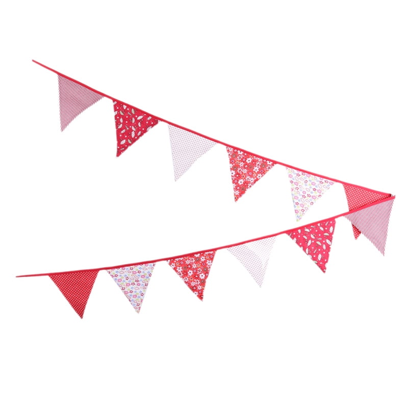 Merry Christmas jumper red pattern mix Bunting Banner 15 flags by PARTY DECOR 