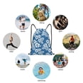 thumbnail image 6 of Disketp Leaves And Flowers Drawstring Backpack Drawstring Gym Bags Draw String Bags for Sports, Gym, Travel, Swimming, Beach-Medium, 6 of 6