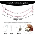 thumbnail image 2 of 2 Pcs Cotton Hanging Storage Chains for Stuffed Animal, Each Boho Display Chain Comes with 20 Metal Clips, Hanging Storage Organizer for Wall or Corner Nursery playroom, 2 of 4