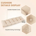thumbnail image 4 of YYAo Deep Seat Cushion, Water Resistant Chair Cushions,Indoor Outdoor Tufted Bench Cushion with Soft PP Cotton-Beige, 4 of 7