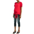 thumbnail image 3 of Time and Tru Maternity Short Sleeve Tie Front Tee, 3 of 4