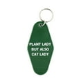 thumbnail image 3 of Plant Lady But Also Cat Lady Motel Style Keychain | Green | 3.75" x 1.75", 3 of 8