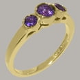 thumbnail image 2 of LBG British Made 18k Yellow Gold Natural Amethyst Womens Statement Ring - 33 size options - Size 6.75, 2 of 6