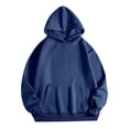 thumbnail image 4 of LIIPEE Casual Solid Color Hoodies For Women Long Sleeve Hooded Sweatshirts Ladies Autumn Winter Comfortable Daily Pullover With Pockets,XXXL, 4 of 4