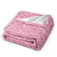 thumbnail image 2 of Kll Fleece Blanket Plush Throw Blanket Glitter Pink,Soft Fuzzy Cozy Flannel Blanket For Couch Sofa Bed.(80"X60"), 2 of 9