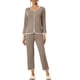 thumbnail image 2 of Conjuntos de lounge para mujeres INSPIRE CHIC, camisetas de manga larga con pantalones, conjuntos de pijama M color caqui, 2 of 6