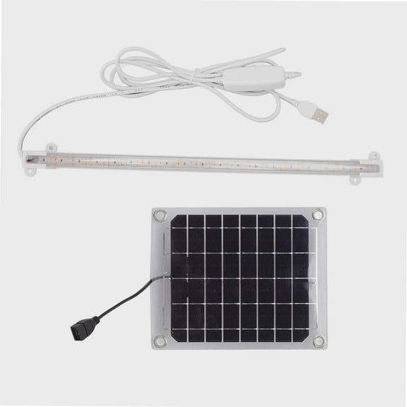 Solar Plant Grow LED Light Strip Full Spectrum Dimmable Plant Growing Lamp Bars for Balcony Greenhouse Herbs Vegetables Flowers[10W]