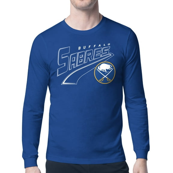 Men's Starter Royal Buffalo Sabres Modern Tailsweep Long Sleeve T-Shirt