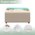 thumbnail image 4 of Xoenoiee Beach Turtle Starfish Heart Print Ottoman Covers Slipcover Square Jacquard Fabric Footstool Protector Covers Storage Stool Ottoman Covers Stretch with Elastic Bottom, L, 4 of 7