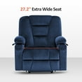 thumbnail image 2 of MCombo 27.2'' Extra Wide Seat Power Lift Recliner Chair for Short People, Fabric R7561 (Navy Blue, Small-Wide), 2 of 8