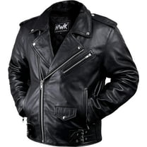 good fortune Brando Leather Motorcycle Jacket for Men, Genuine Black Leather Jacket with Removable CE Armor for Motorbike Riding