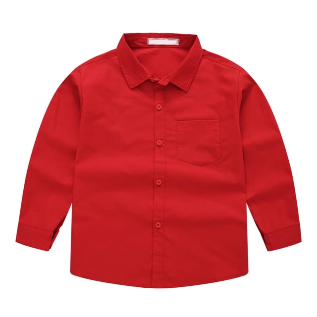 Toddler Shirt Jacket Solid Color Long Sleeve Lapel Button Jacket Kids Boys Girls Shirts Coats Fall Tops