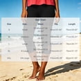 thumbnail image 3 of Stamzod Women's Leggings Summer Solid Color Elastic Waist Yoga Capris Casual Slim Fit Stretch Capri Leggings for Women Blue E XXL, 3 of 4