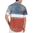 thumbnail image 5 of Youpwaven 250th Anniversary USA Shirt for Men, America 250 Merchandise Patriotic Button Down, 1776-2026 USA Flag Patchwork Casual Short Sleeve Top, 5 of 6
