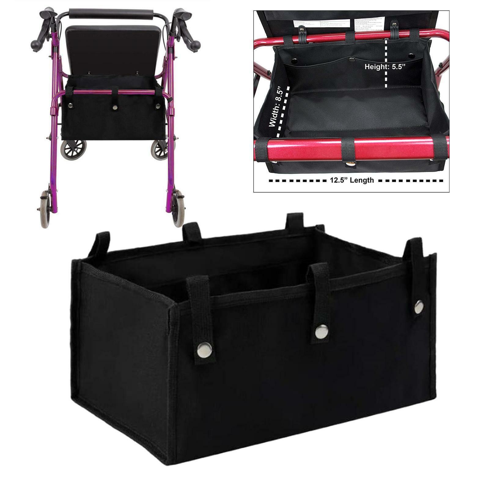 Basket Walker Carrying Items Under Seat Rollator Bag Tote Accessories