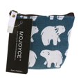thumbnail image 3 of Bolsa Monedero de lona con llave portátil con cremallera coreana a la moda para mujer (oso polar), 3 of 7