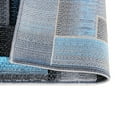 thumbnail image 6 of BizChair Modern Contemporary Area Rug, Blue Grey Black (2 Feet X 3 Feet) Mat, 6 of 7