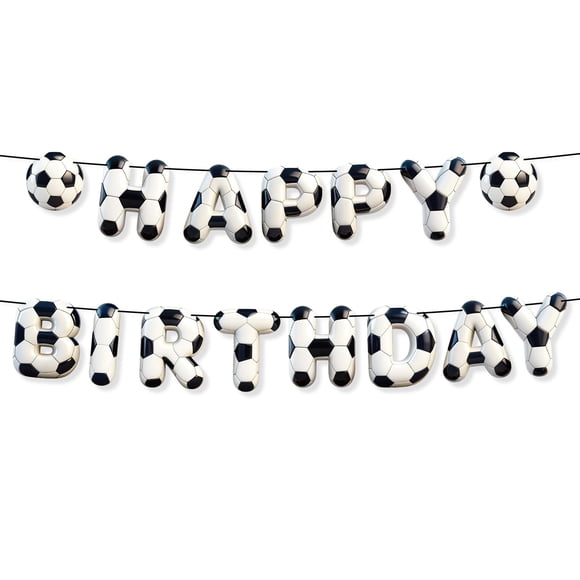 Banner de cumpleaños Fukaisu, diseño deportivo, decoración 3D para niños