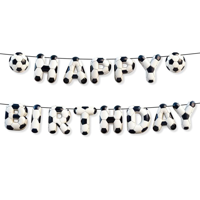 Banner de cumpleaños Fukaisu, diseño deportivo, decoración 3D para niños