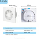 thumbnail image 4 of Ventilador de escape de 6 pulgadas para ventana de baño doméstico, ventilador de escape redondo de pared de 8 pulgadas para baño, 12 V, práctico, 4 of 4