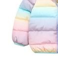 thumbnail image 6 of XBASW Newborn Baby Cartoon Ears Hooded Jacket Coats for Boys Girls Winter Rainbow down Cotton Outerwear Light Puffer Jacket for Toddler 6M-4T, 6 of 6