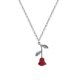 thumbnail image 2 of Collar para mujer, joyería para mujer, joyería para mujer, collar con colgante de rosa roja con gota de aceite tridimensional para mujer, joyería, collar con colgante de rosa, 2 of 4