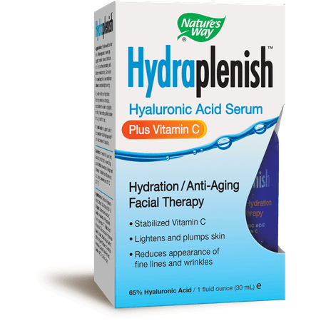 Nature's Way Hydraplenish Hyaluronique Sérum Acid Plus Vitamine C 1 fl oz