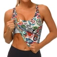 thumbnail image 3 of Balery Cute Nautical Sujetadores deportivos con espalda cruzada para mujer, acolchados, sin costuras, de alto impacto, ideales para yoga, gimnasio, entrenamiento y fitness.-X-Large, 3 of 8