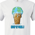 thumbnail image 4 of Inktastic Keep It Cool Melting Earth Ice Cream Cone T-Shirt, 4 of 5