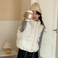 thumbnail image 4 of BAETEUY Women Vest Coat with Stand Collar - Sleeveless Zipper Placket Cotton Waistcoat, 4 of 8