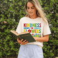 thumbnail image 4 of Godmerch Kindness Grows Flowers Teacher Shirt for Women Back to School Cute Motivational Graphic Tee Gift, 4 of 7