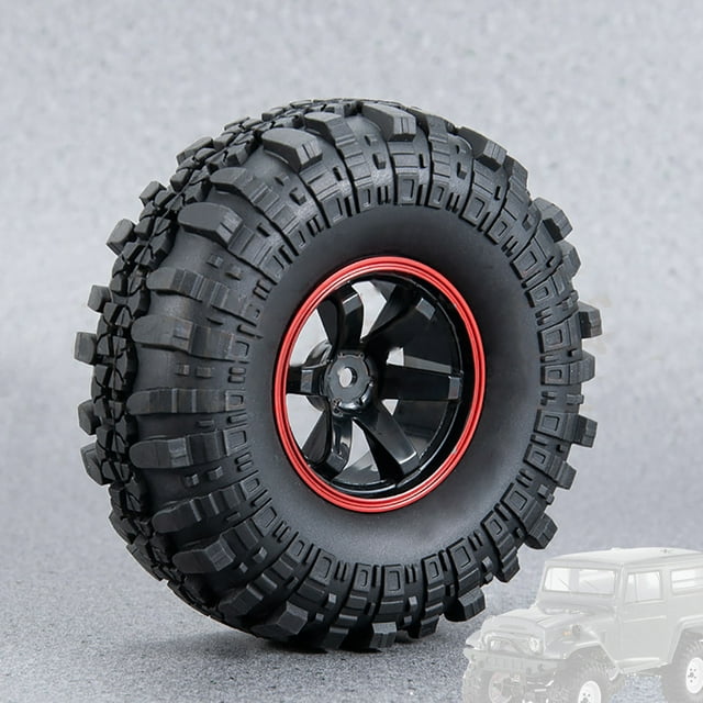 110MM 1.9 Inch Rim Tyre Wheel Tire For 1/10 RC Rock Crawler SCX10 D90 TRX4