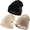 Black+beige+light Khaki, variant on 3 Pack Womens Winter Warm Satin Lined Beanie Hats Silk Lining Unisex Knit Slouchy Caps