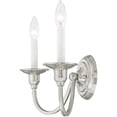 thumbnail image 6 of 13 inch 2 Light Brushed Nickel Wall Sconce with Steel base material, 6 of 7
