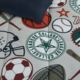thumbnail image 2 of ALEX + BELLA  League Sports Soft Microfiber Comforter Set Grey/Navy/Blue - 3 Piece Twin 3 Piece, 2 of 3