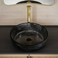 thumbnail image 5 of Avallon 16.5 " Round Glass Vessel Sink, Black, 5 of 10