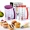 Purple and Red, variant on 2025 New 900ML Purple Batter Dispenser with Measuring Label - Squeeze Handle, Leak-Proof Valve for Pancakes, Cupcakes, Cookies, Waffles & Cream Baking Tools