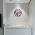 thumbnail image 5 of Yayeee Wall Clock Battery Operated 11.9" Silent Quartz Non-Ticking for Living Room Decor, Pink Gingerbread Houses, 5 of 8