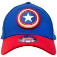 thumbnail image 2 of Captain America Red and Blue New Era 39Thirty Fitted Hat-Medium/Large, 2 of 5
