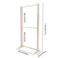 thumbnail image 2 of Miumaeov Wood Garment Rack Modern Pet Children Freestanding Clothing Display Stand Closet Organizer for Retail Home Display 22.05*9.45*43.31in, 2 of 15