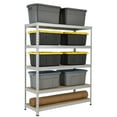 thumbnail image 4 of Ar Shelving 5- Tier Galvanized Steel Heavy Duty Garage Storage Shelving Unit with HDF Rack (47 in. W x 71 in. H x 20 in. D), 4 of 26