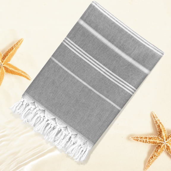 2pack Beach Towel - Large Cotton 60*80 Inches Striped Pool Towel,Soft Swimming Towel for Adult Men and Women