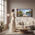 thumbnail image 5 of Lake Boat Window Canvas Wall Art - Nature Scenery Coastal Pictures Landscape Canvas Prints, Horizontal Modern Painting Artwork for Living Room Bedroom, 5 of 7