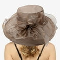 thumbnail image 2 of Hfolob Sun Hats For Women Ladies Dress Hat Wide Leaf Flower Bridal Shower Hat Sun Hat Beach Hat For Summer, 2 of 5