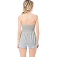 thumbnail image 4 of MixMatchy Women's Solid Strapless Modal Smocked Tube Top, 4 of 4
