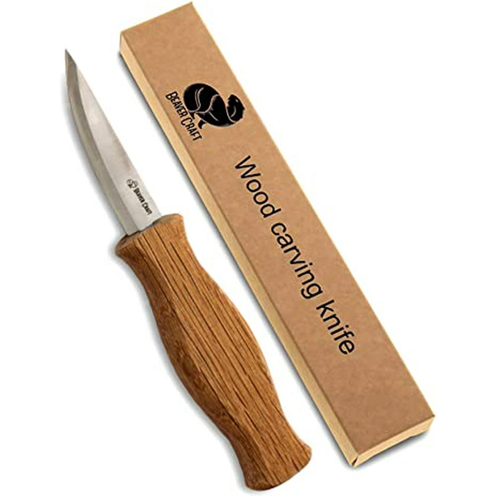 BeaverCraft Sloyd Knife C4 3.14" Wood Carving Sloyd Knife for Whittling